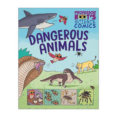 英文原版 Professor Hoot's Science Comics Dangerous Animals 科学漫画 危险动物 儿童科学科普百科绘本 英文版进口英语原版书籍