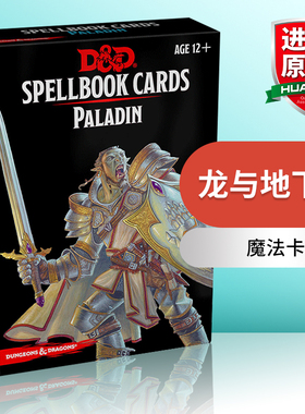 英文原版 D&D Spellbook Cards Paladin 龙与地下城魔法卡 Non-Traditional Frm 英文版 进口英语原版书籍