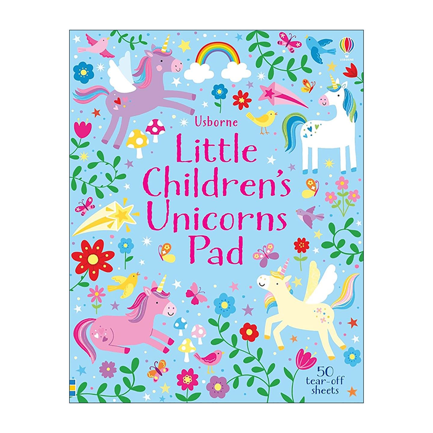 英文原版 Usborne Little Children's Unicorns Pad 尤斯伯恩 幼儿独角兽益智游戏册 英文版 进口英语原版书籍