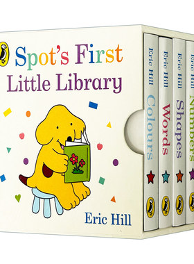 英文原版 Spot's First Little Library 小玻的小小图书馆 儿童启蒙手掌纸板书四册 英文版 进口英语原版书籍