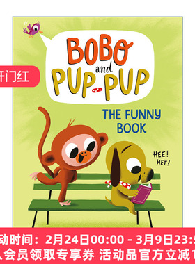 英文原版 The Funny Book 波波与狗狗系列3 儿童精装漫画绘本 动物故事图画书章节桥梁书 Nicola Slater 英文版 进口英语原版书籍