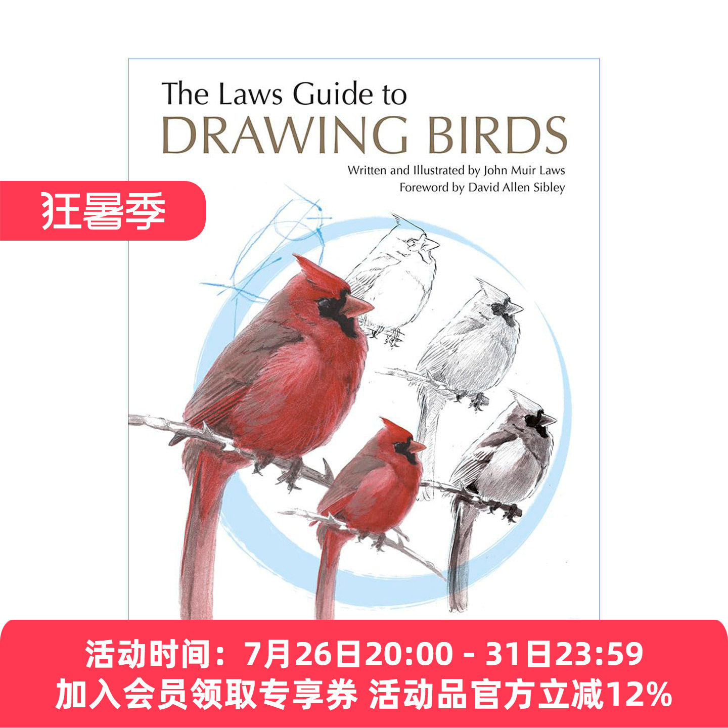 鸟类绘画的第一堂课 英文原版 The Laws Guide to Drawing Birds 美国自然学家约翰劳斯赏鸟与画鸟指南 John Muir Laws 进口英语书
