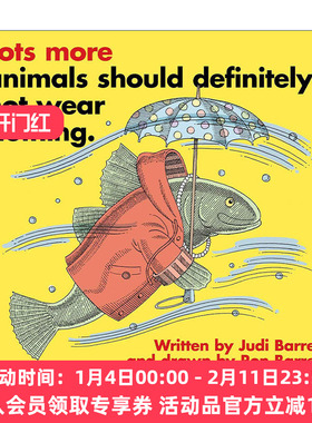 英文原版 Lots More Animals Should Definitely Not Wear Clothing. 动物绝对绝对不应该穿衣服 动物不穿衣服续集 绘本 英文版 进