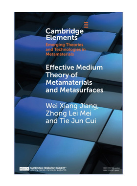 英文原版 Effective Medium Theory of Metamaterials and Metasurfaces 超材料和超表面的有效介质理论 剑桥超材料新兴理论和技术