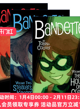 英文原版 Bandette班迪特3册 黑马漫画 艾斯纳奖得主Paul Tobin 英文版 进口英语原版书籍