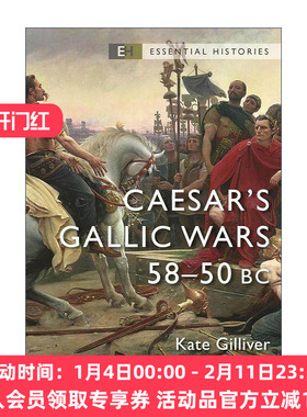 英文原版 Caesar's Gallic Wars 凯撒的高卢战争 公元前58-50年 全彩插画战争历史系列 英文版 进口英语原版书籍