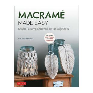 图案与技法指南 Macrame 初学者 英文原版 波西米亚风格 进口英语原版 Easy 英文版 Made 书籍 轻松编织流苏结 Tuttle 时尚