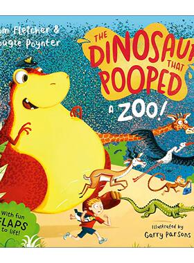 英文原版 The Dinosaur that Pooped a Zoo 拉屎的恐龙系列 动物园大冒险 英文版 进口英语原版书籍