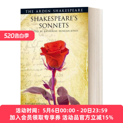 英文原版 Shakespeare's Sonnets 阿登版莎士比亚 十四行诗 英文版 进口英语原版书籍