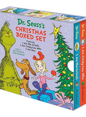英文原版 Dr.Seuss's Christmas 3-Book Boxed Set 苏斯博士圣诞主题三册套装 我是圣诞怪杰 辛蒂 马克思 儿童经典绘本 英文版