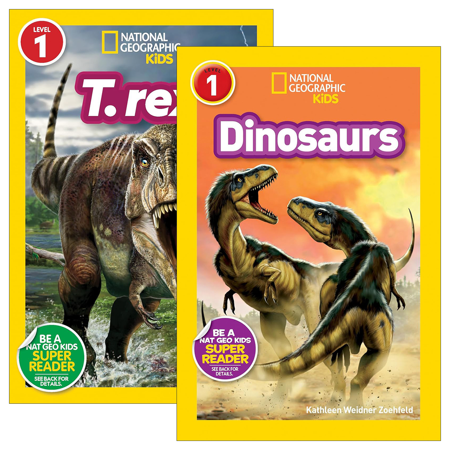 英文原版 National Geographic Kids Readers L1 国家地理儿童分级读物第1级 恐龙系列2册 儿童科普 英文版 进口英语原版书籍