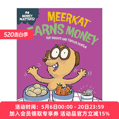 英文原版 Money Matters Meerkat Earns Money 钱的问题 猫鼬会赚钱 儿童财商教育科普绘本 英文版 进口英语原版书籍