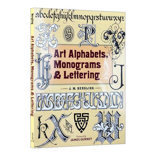 华研原版 艺术字母 花押字和手写体 英文原版 Art Alphabets  Monograms and Lettering 英文版 进口英语书籍