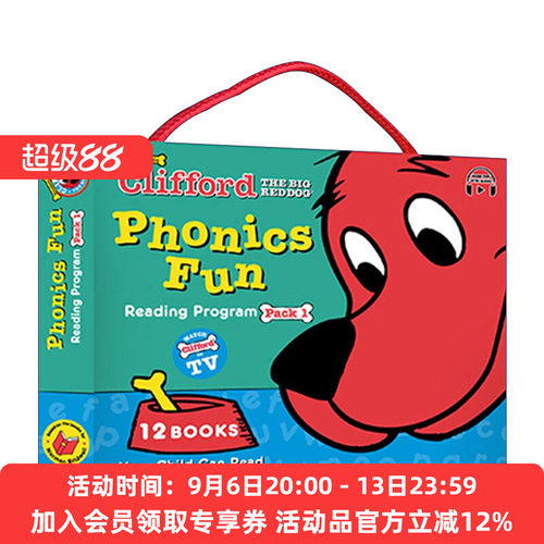 英文原版 Clifford Phonics Fun Pack #01 With Storyplus 大红狗自然拼读套装1 英文版 进口英语原版书籍