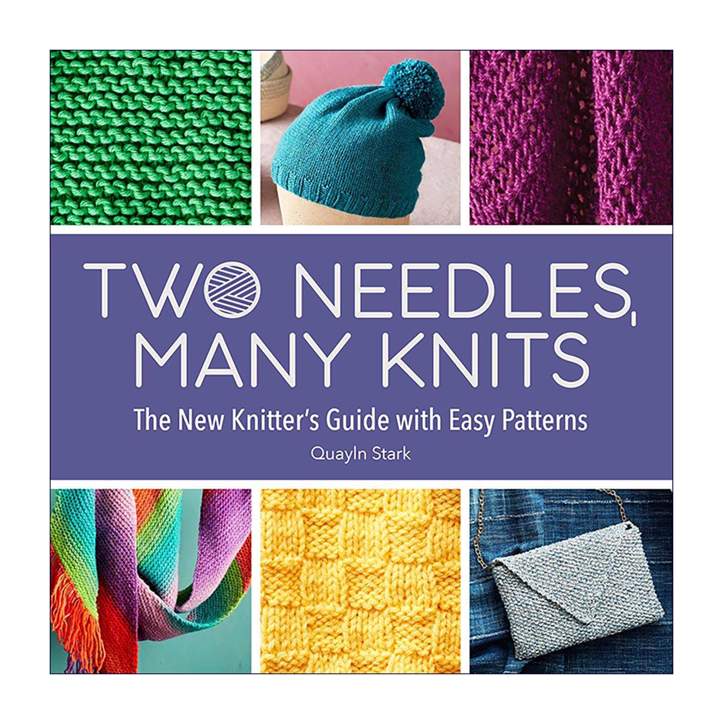 英文原版 Two Needles Many Knits 双棒针百变编织 零基础新手入门简易图样教程 围巾 帽子 英文版 进口英语原版书籍