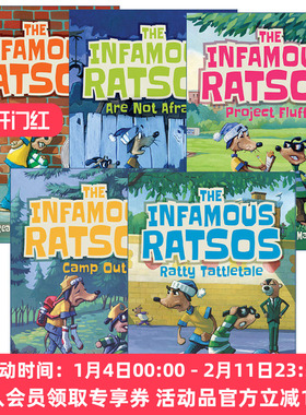 英文原版 The Infamous Ratsos 声名狼藉的拉索系列5册 儿童幽默故事绘本 章节桥梁故事书 Matt Myers 英文版 进口英语原版书籍