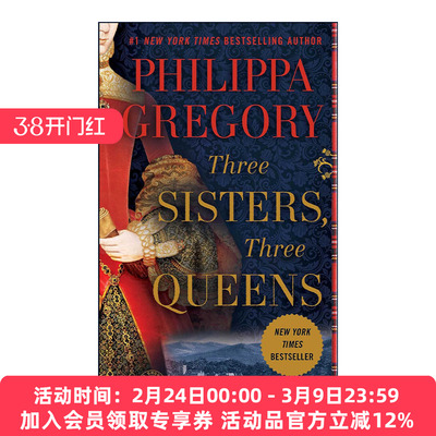 英文原版 Three Sisters Three Queens 三姐妹三王后 金雀花与都铎系列 Philippa Gregory 英文版 进口英语原版书籍