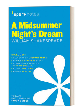 英文原版 Midsummer Night's Dream SparkNotes Literature Guide 文学导读系列 仲夏夜之梦 英文版 进口英语原版书籍