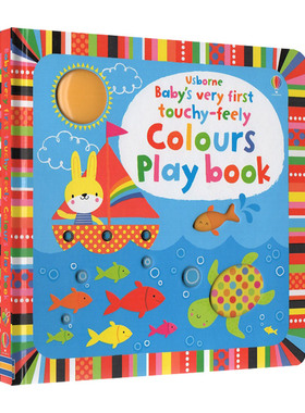 宝宝的首本触摸认知游戏书 英文原版 Usborne Baby's Very First Touchy-Feely Colours Play Book 颜色 英文版 进口英语原版书籍