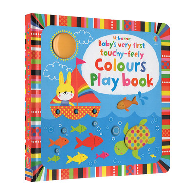 宝宝的首本触摸认知游戏书 英文原版 Usborne Baby's Very First Touchy-Feely Colours Play Book 颜色 英文版 进口英语原版书籍