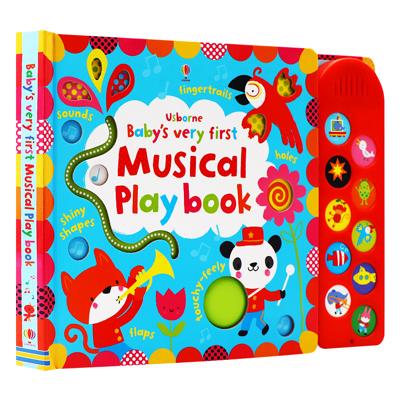 幼儿纸板触摸翻翻书 音乐 英文原版绘本 Baby's Very First Touchy Feely Musical Playbook 英文版英语启蒙书籍 usborne发声书