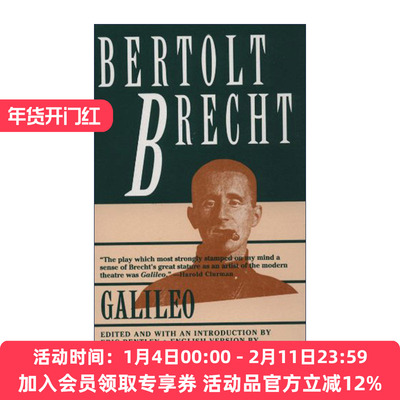 英文原版 Galileo 伽利略传 戏剧 Bertolt Brecht布莱希特 英文版 进口英语原版书籍