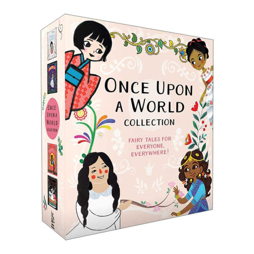 英文原版 Once Upon a World Collection 经典童话故事系列 4册盒装 含白雪公主 灰姑娘 长发公主 豌豆公主 纸板书 英文版 进口书