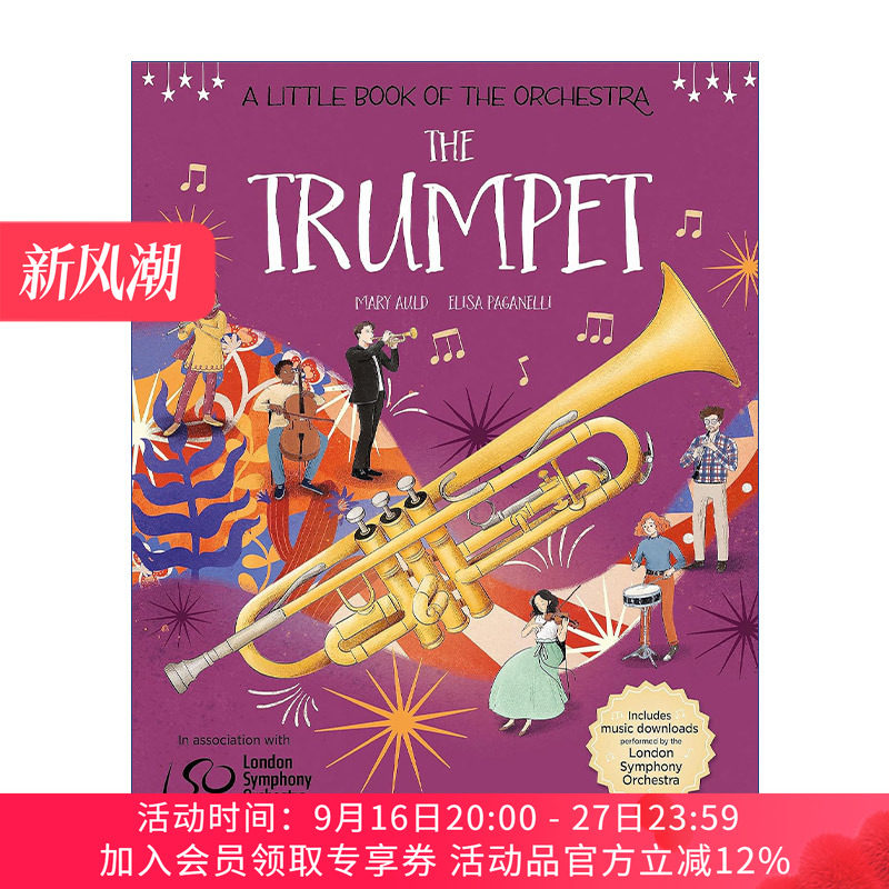 乐团小册子 英文原版 A Little Book of the Orchestra: The Trumpet 小号 儿童启蒙精装绘本 英文版 进口英语原版书籍