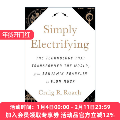 英文原版 Simply Electrifying 电的科学史 从富兰克林的风筝实验到马斯克的特斯拉汽车 精装 英文版 进口英语原版书籍
