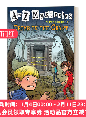 英文原版 Crime in the Crypt  A to Z Mysteries Super Edition #13 地穴中的犯罪 神秘案件特别版13 英文版 进口英语原版书籍