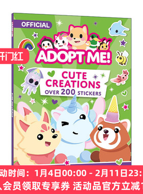 英文原版 Adopt Me Cute Creations Sticker Book 罗布乐思收养我吧 可爱小动物 儿童游戏趣味贴纸书 英文版 进口英语原版书籍