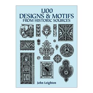 英文原版 1100 Designs and Motifs from Historic Sources 1100种历史图案设计 装饰素材集 英文版 进口英语原版书籍