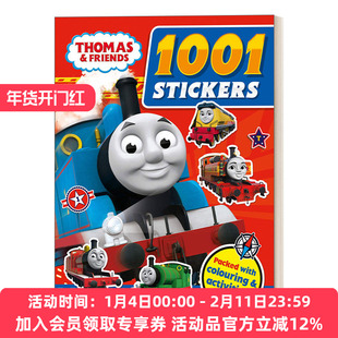 托马斯小火车 英文原版 Thomas And Friends 1001 Stickers 活动贴纸迷宫涂色书 英文版 进口英语原版书籍