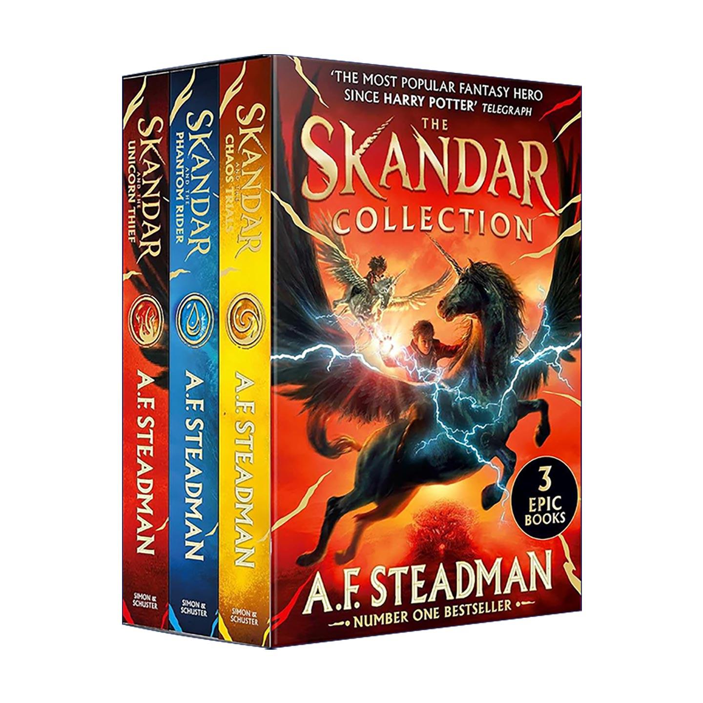 英文原版 Skandar Collection 斯坎达1-3册盒装 含斯坎达和独角兽贼 混沌审判 幻影骑士 英文版 进口英语原版书籍