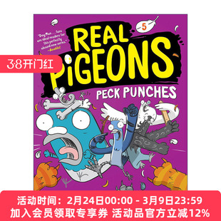 真正的鸽子系列5 英文原版 Real Pigeons Peck Punches 派克拳 儿童侦探推理漫画图画小说 Andrew Mcdonald 英文版 进口英语原版书