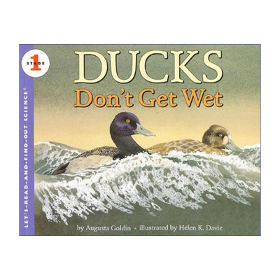 自然科学启蒙阅读与发现  英文原版 Ducks Don't Get Wet 自然科学启蒙阅读与发现1级 鸭子不会湿 绘本 英文版 进口英语原版书籍