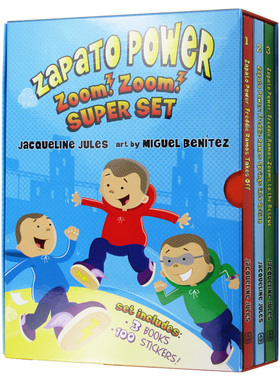 Zapato Power Boxed Set 1-3 萨帕托强力盒装套装1-3  英文原版 正版进口儿童英语桥梁章节书 课外阅读书 英文版原版书籍
