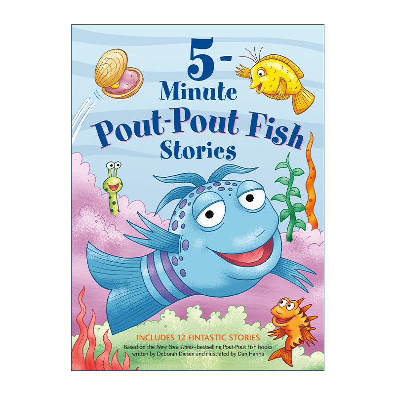 5分钟故事 英文原版 5-Minute Pout-Pout Fish Stories 噘嘴鱼 精装 英文版 进口英语原版书籍