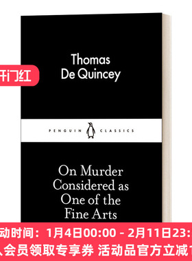 英文原版 On Murder Considered as One of the Fine Arts 托马斯·德·昆西 论作为艺术的谋杀 英文版 进口英语原版书籍
