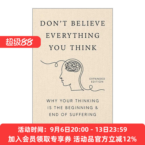 英文原版 Don'T Believe Everything You Think 不要相信你所想的一切 扩展板 英文版 进口英语原版书籍