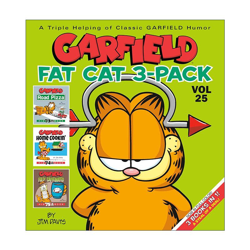 英文原版 Garfield Fat Cat 3-Pack #25 加菲猫漫画 3本套装25 英文版 进口英语原版书籍