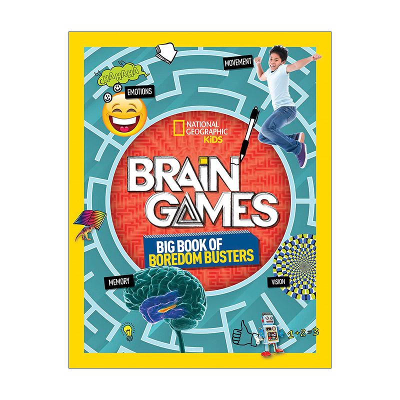 英文原版 Brain Games 脑力游戏 无聊终结者大全 儿童趣味谜题 思维锻炼 美国国家地理 英文版 进口英语原版书籍