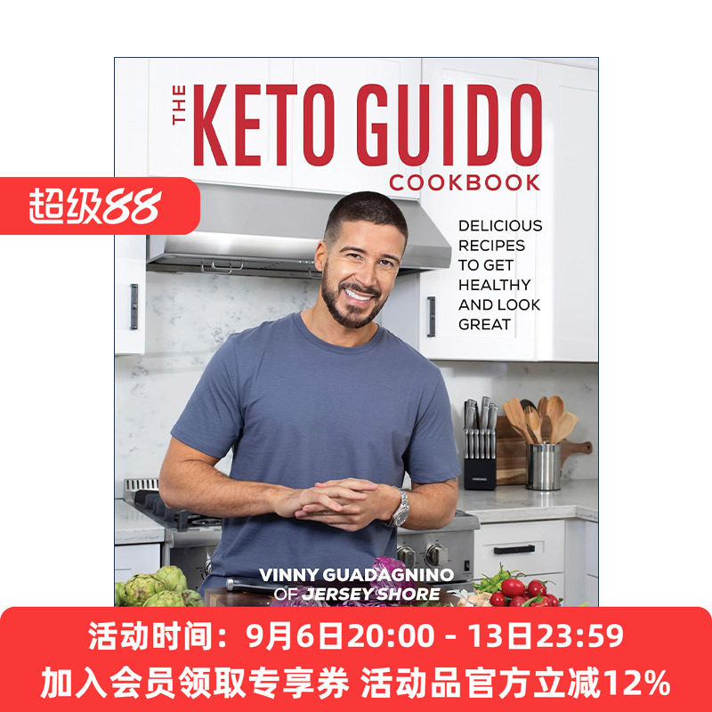 英文原版 The Keto Guido Cookbook 生酮饮食食谱 健康美味且可持续烹饪指南 Vinny Guadagnino 英文版 进口英语原版书籍