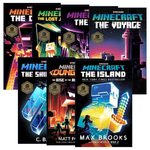英文原版 Minecraft 我的世界精装系列1-7册 官方小说 地下城 远航 海岛 破碎 失落的日记 结束/终章 沉船/海滩 英文版 进口原版书