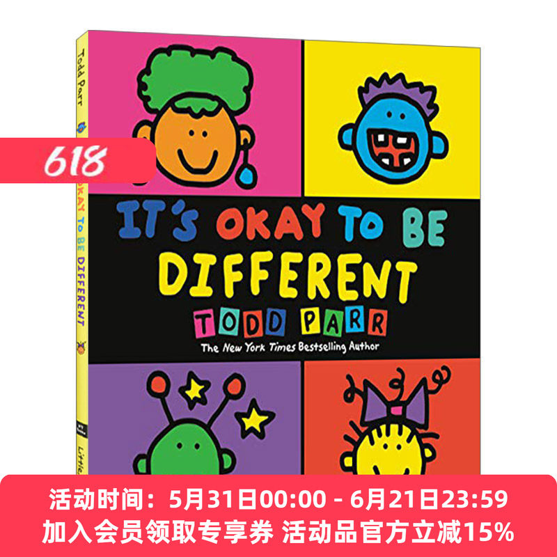 英文原版 It's Okay To Be Different  与众不同是可以的 儿童启蒙认知 名家Todd Parr 精装绘本 英文版 进口英语原版书籍