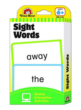 英文原版 The Learning Line Flashcard Sight Words 闪记学习卡 常用词汇 4岁以上 高频词 英文版 进口英语原版书籍