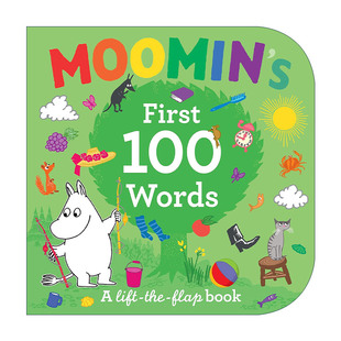 英文原版 Moomin Words First 和姆明学习100个单词 100 英文版 书籍 进口英语原版 儿童英语词汇启蒙纸板翻翻书