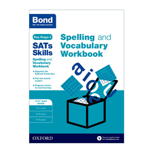 英文原版 英语拼写与词汇强化练习10 进口英语原版 书籍 牛津邦德英国SATs小升初技能训练 英文版 Skills SATs Bond 11岁