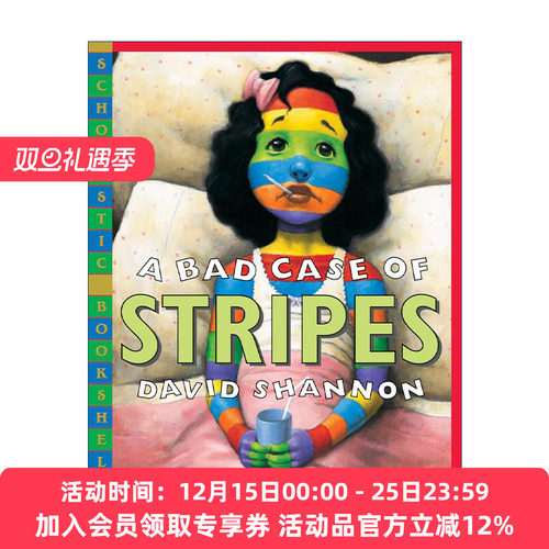 糟糕  英文原版 A Bad Case of Stripes 身上长条纹了 大卫不可以作家 大卫香农 儿童绘本 英文版 进口英语原版书籍