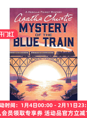 英文原版 The Mystery of the Blue Train The Official Authorized Edition 蓝色列车之谜 阿加莎侦探小说 波洛系列 英文版